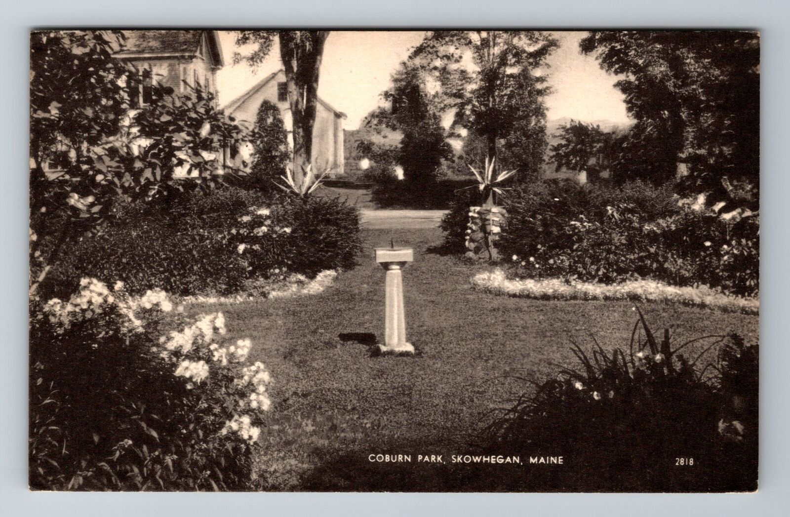 Skowhegan ME-Maine, Coburn Park, Antique Vintage Souvenir Postcard