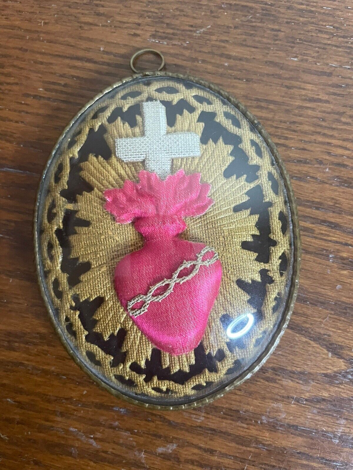 antique sacred heart LM&C From France