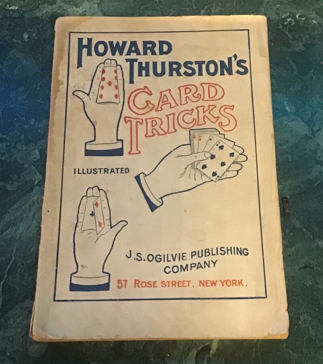 Howard Thurston’s Card Tricks 1903 Antique Magic Book 📖 JS Ogilvie Pub. Co.