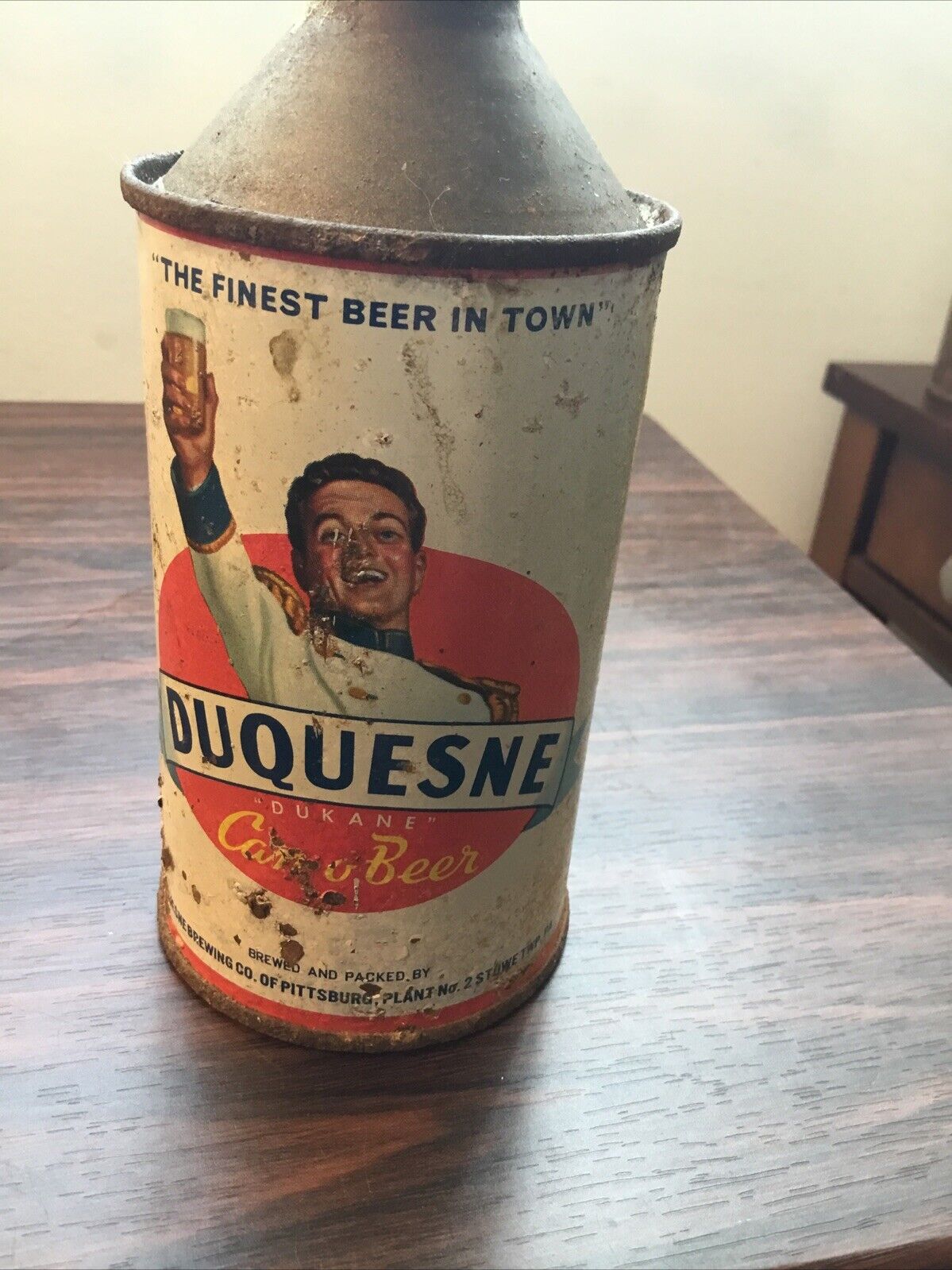 DUQUESNE CONE TOP (1940s-50s) DUQUESNE BREWING COMPANY, PITTSBURGH