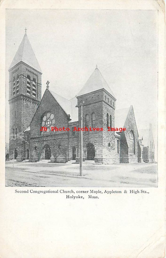 MA, Holyoke, Massachusetts, Second Congregational Church, Exterior View