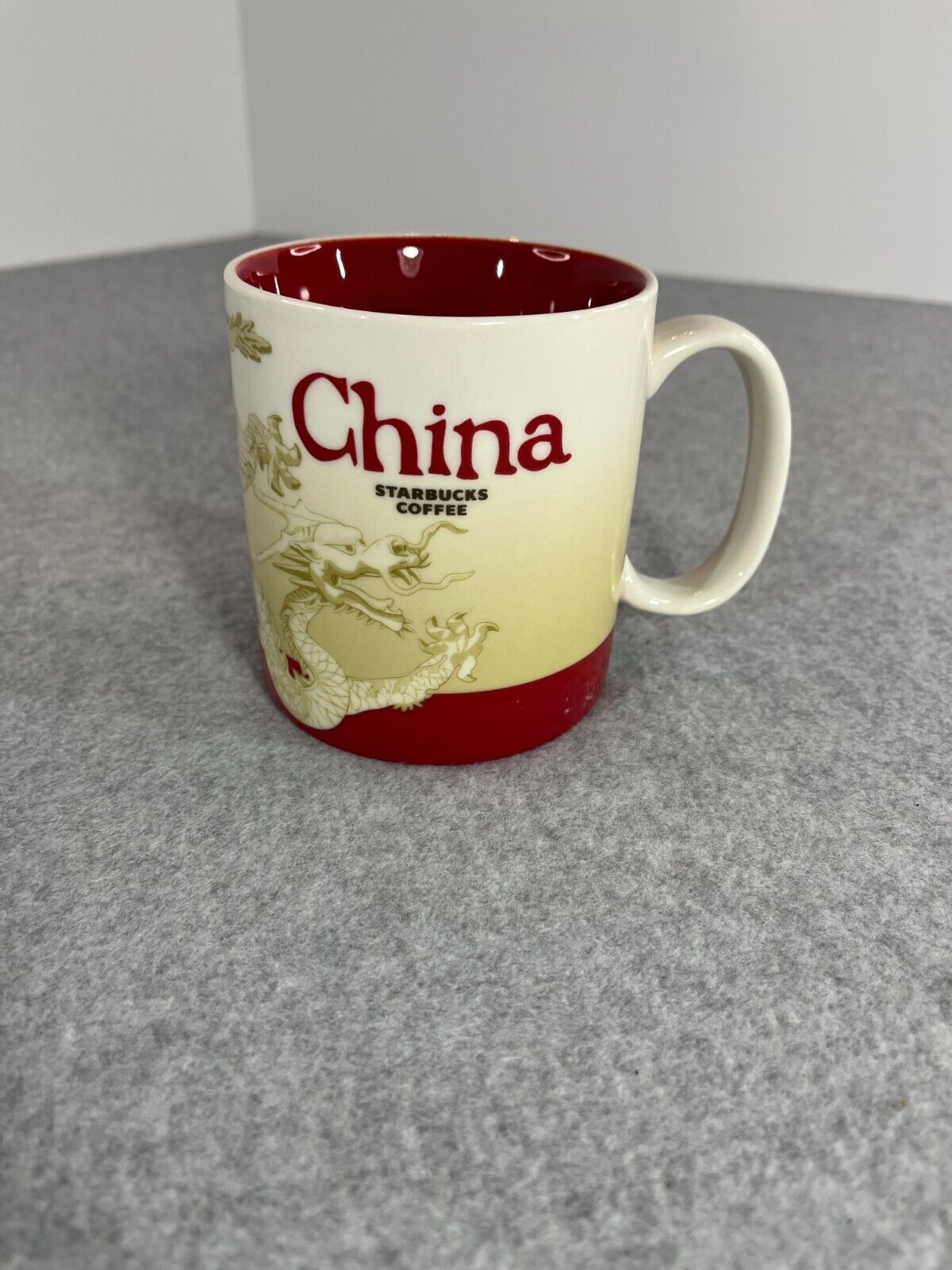 Starbucks Collector Series CHINA Coffee Cup 2012 16 Oz Preowned Paint Blemish