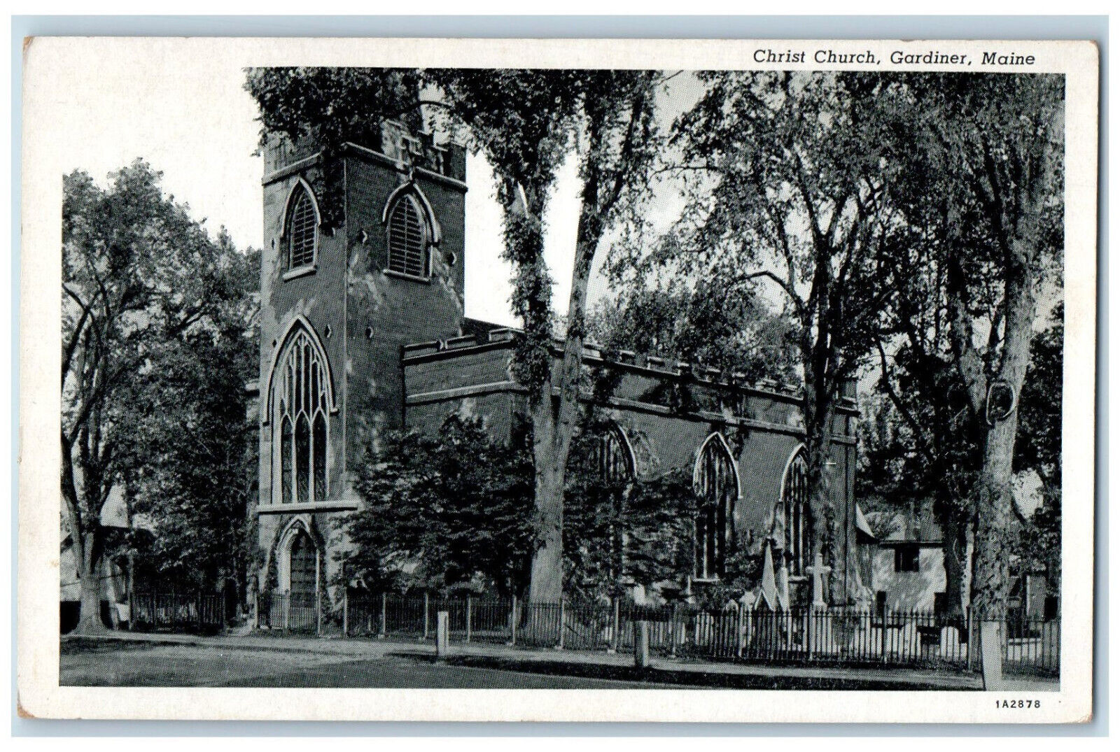 c1920's Christ Church Gardiner Maine ME Unposted Curteich Postcard