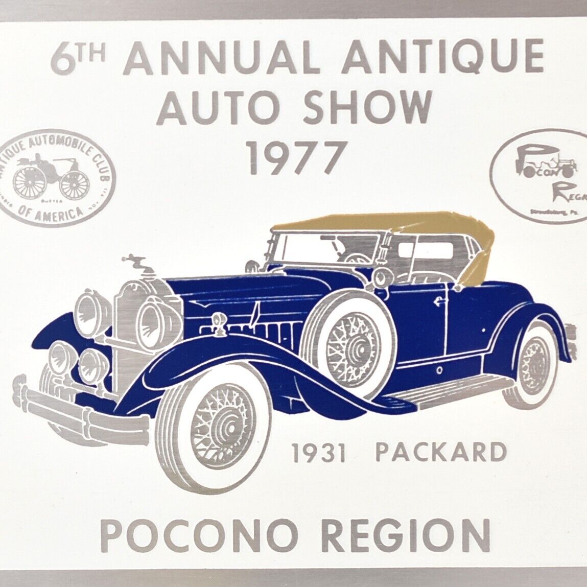 1977 Antique Auto Club Car Show Pocono Region AACA 1931 Packard Stroudsburg PA