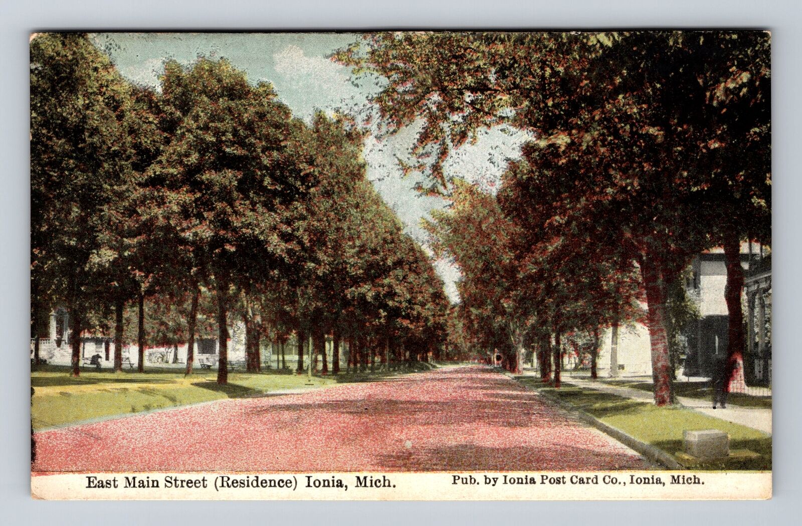 Ionia MI-Michigan, East Main Street Residence, Antique, Vintage Postcard