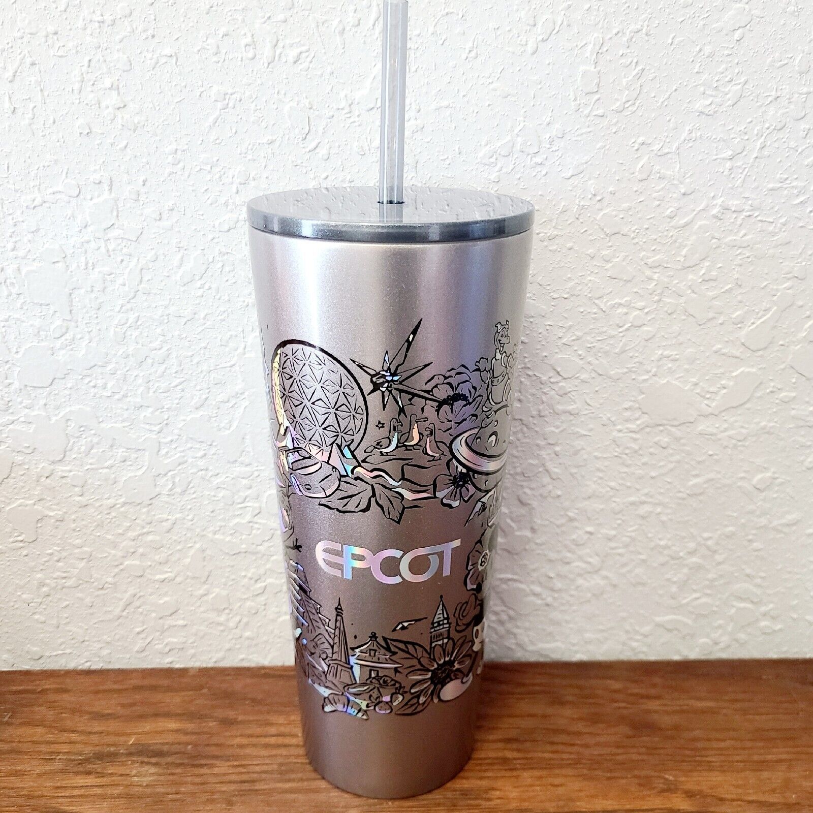 2023 Disney Parks Epcot Figment Olaf Park Icons Metal Tumbler Cup Starbucks NEW