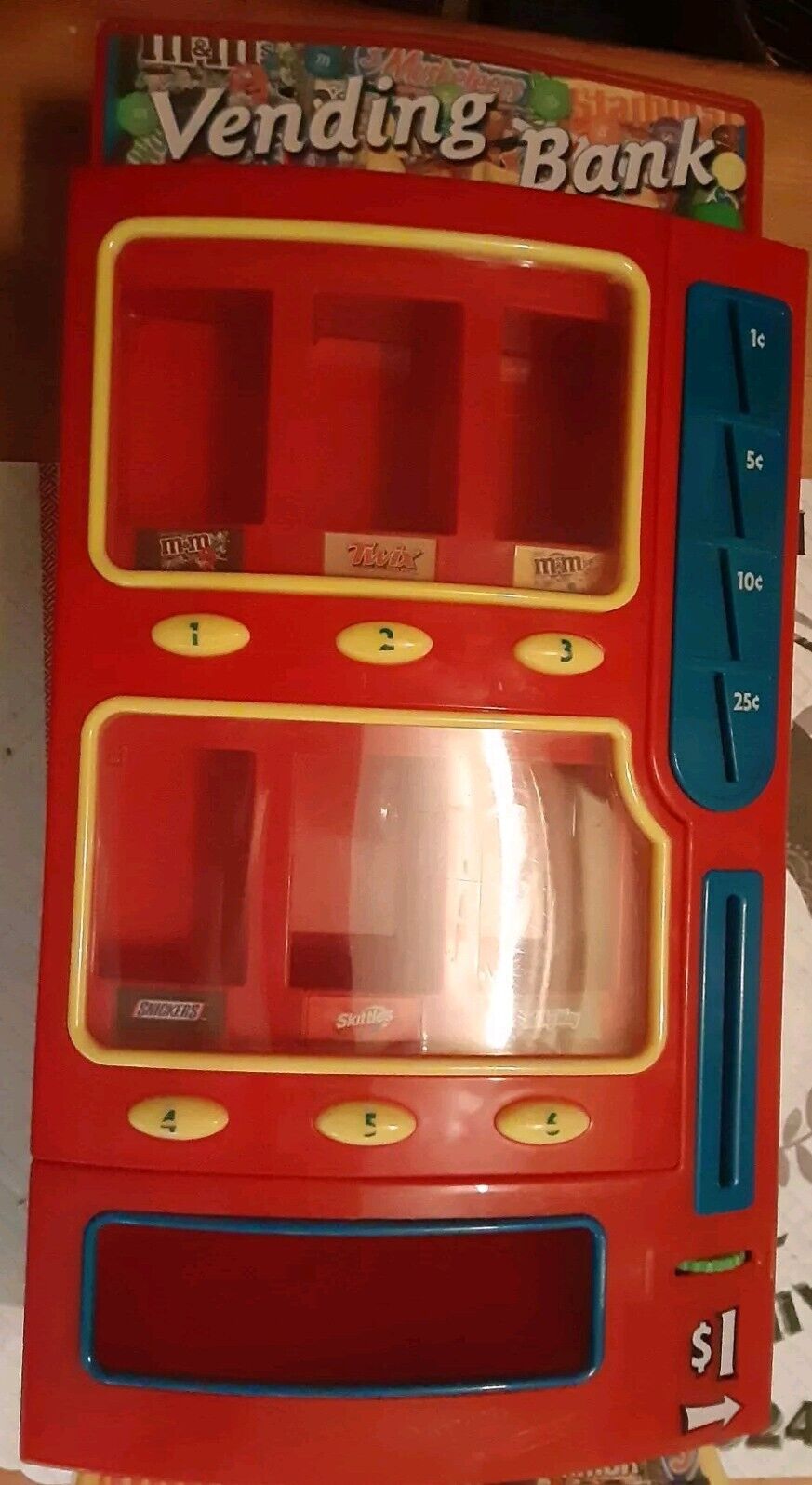 M&M's Candy Vending Machine Bank Snickers Twix Skittles Fun Size Mars