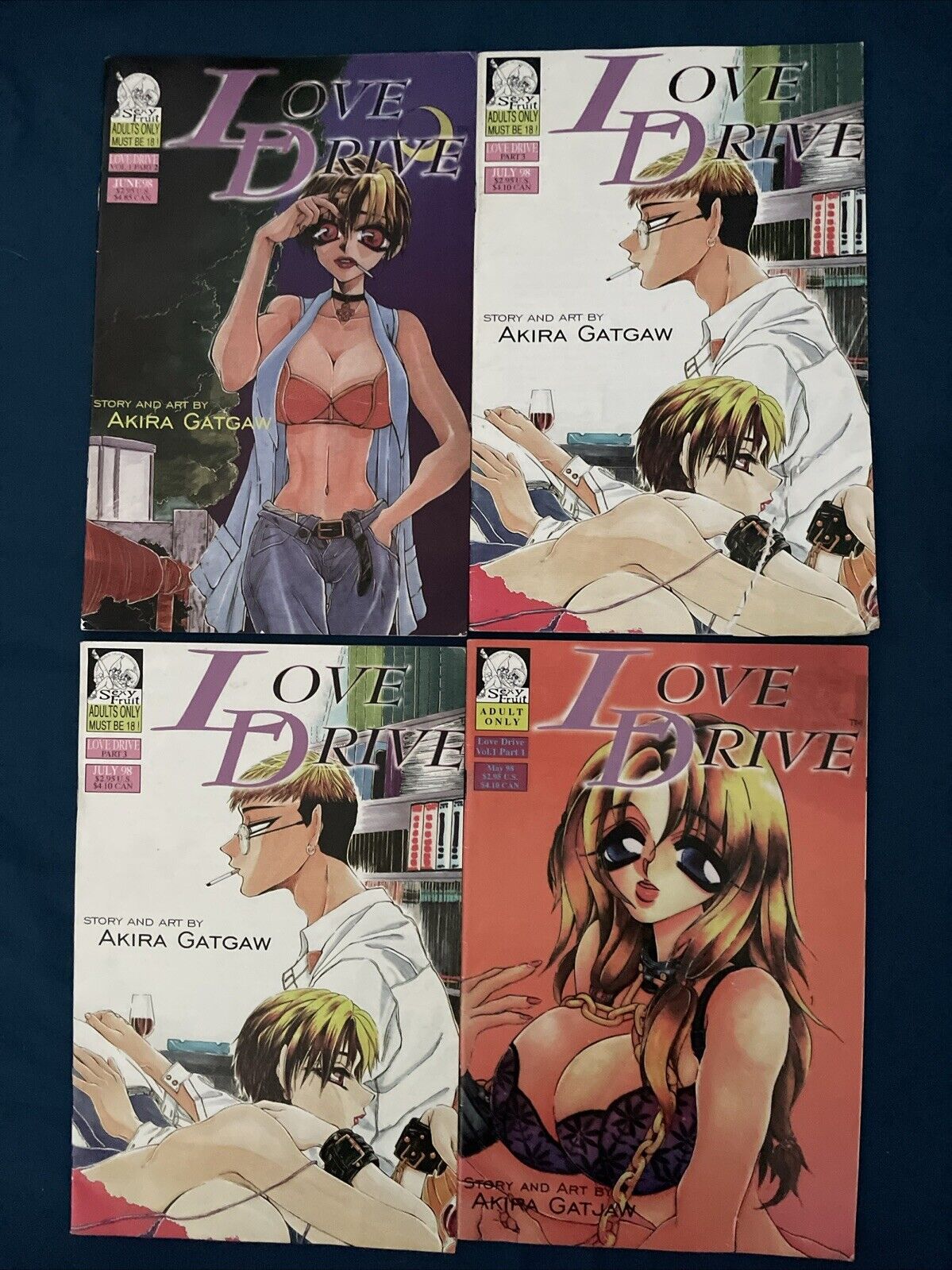 Love Drive Comics  Mixed Lot Of 4 Sexy Fruit ‘98