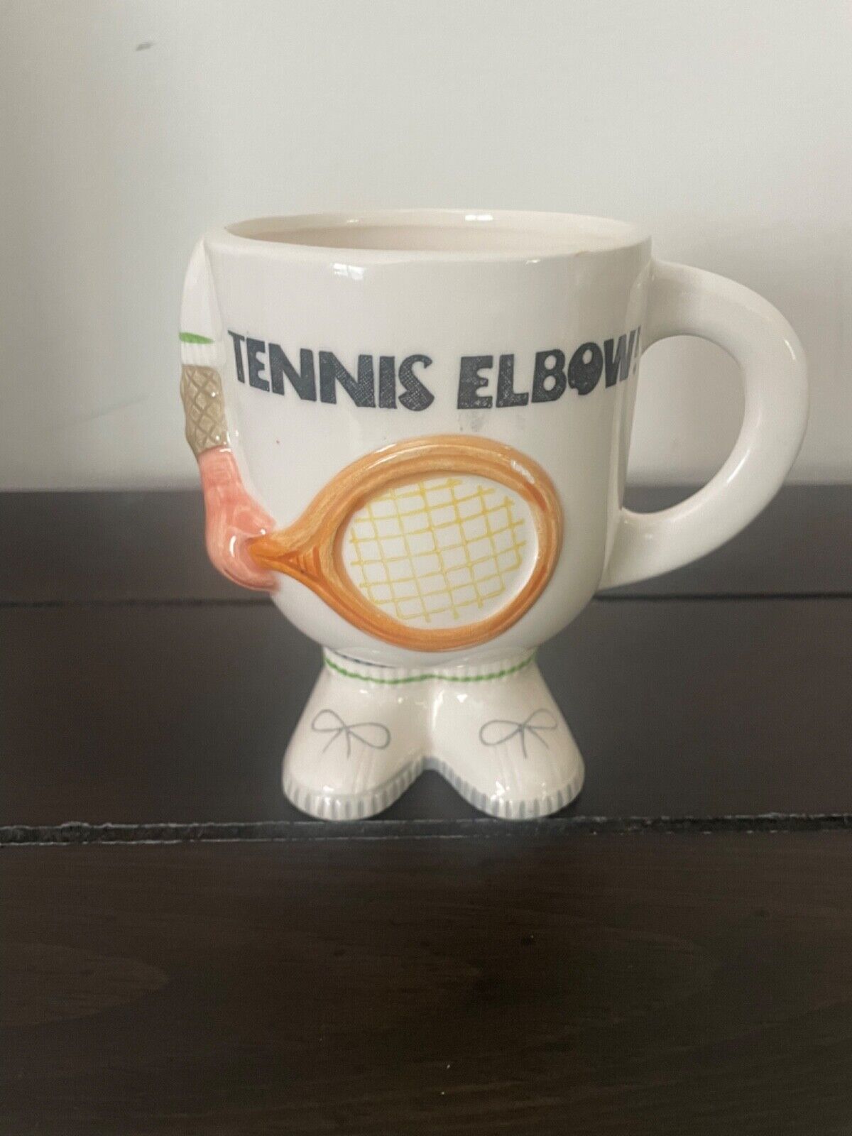 Vintage 1978 TENNIS elbow Enesco Coffee Mug Cup Collectible Decor Gift Idea