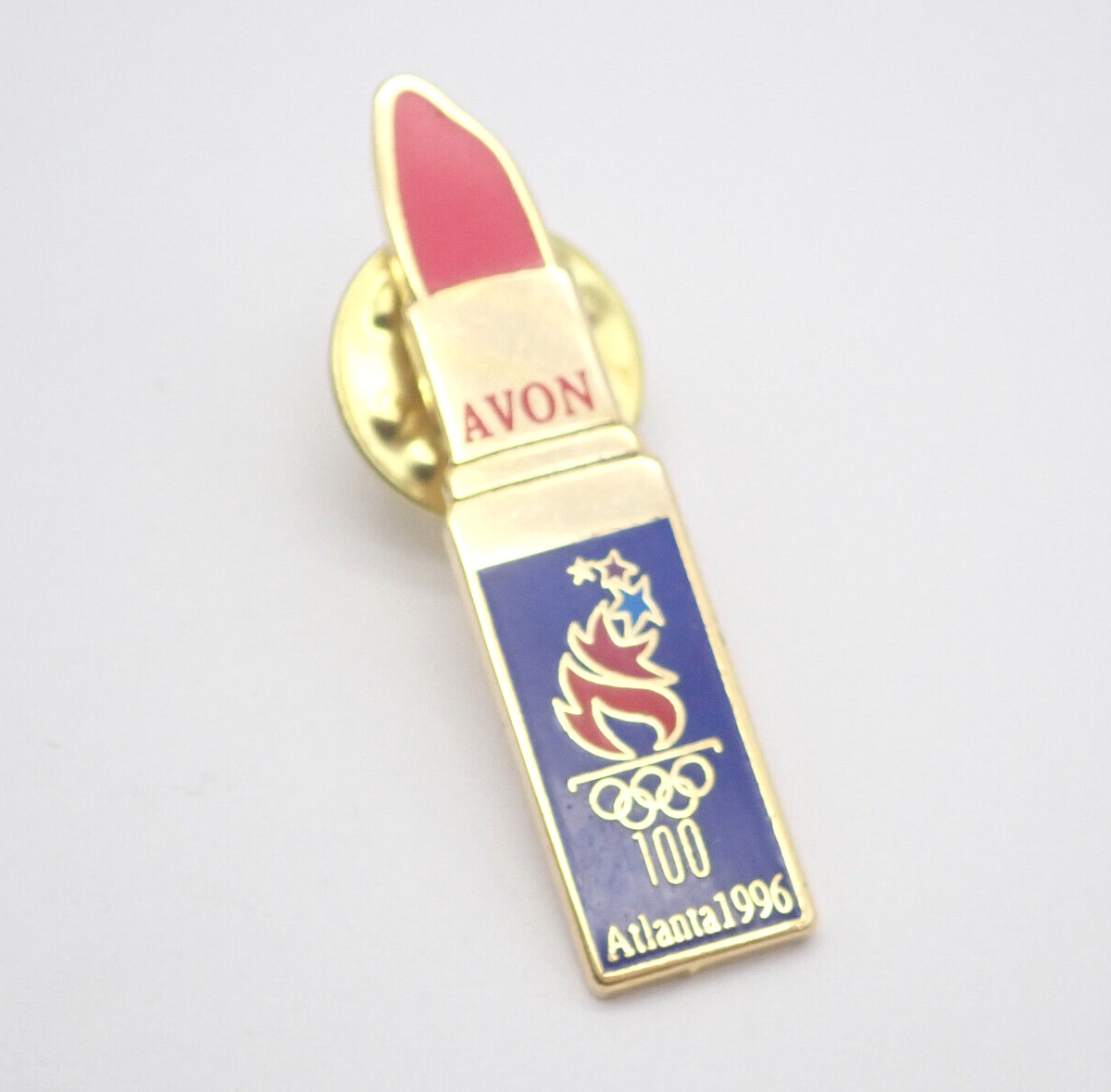 Avon Lipstick Atlanta Olympics 1996 Vintage Lapel Pin