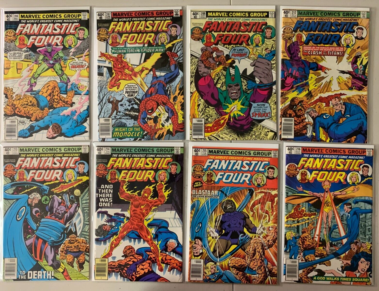 Fantastic Four lot #206-246 Marvel Newsstand (avg 8.0 VF) 31 diff. (1979 to \'82)