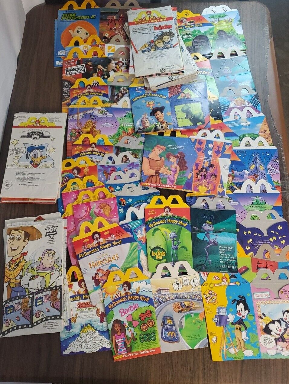 Vintage Mcdonalds 90s 2000s paper happy meal bags & boxes Most Are Disney-New