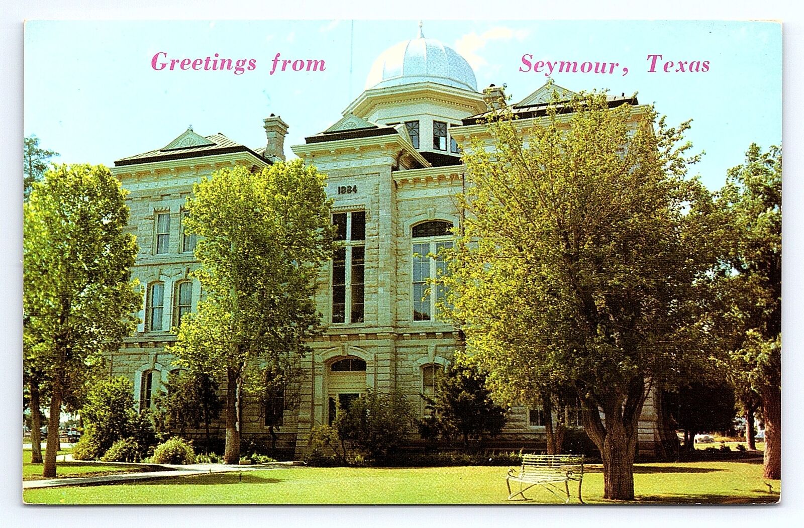 Postcard Court House Seymour Texas Baylor County