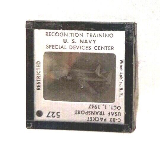 1947 Navy Special Devices Center Training C-82 Packet USAF Transport Glass Slide