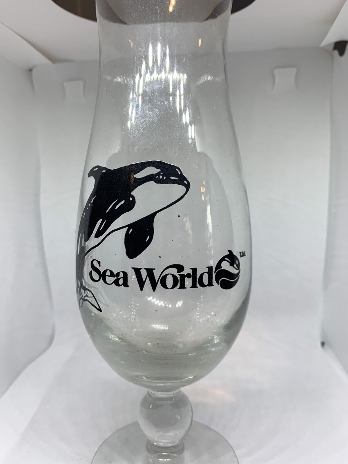 VTG 1980s Sea World Shamu Schooner Stein Fluted Beer Glass