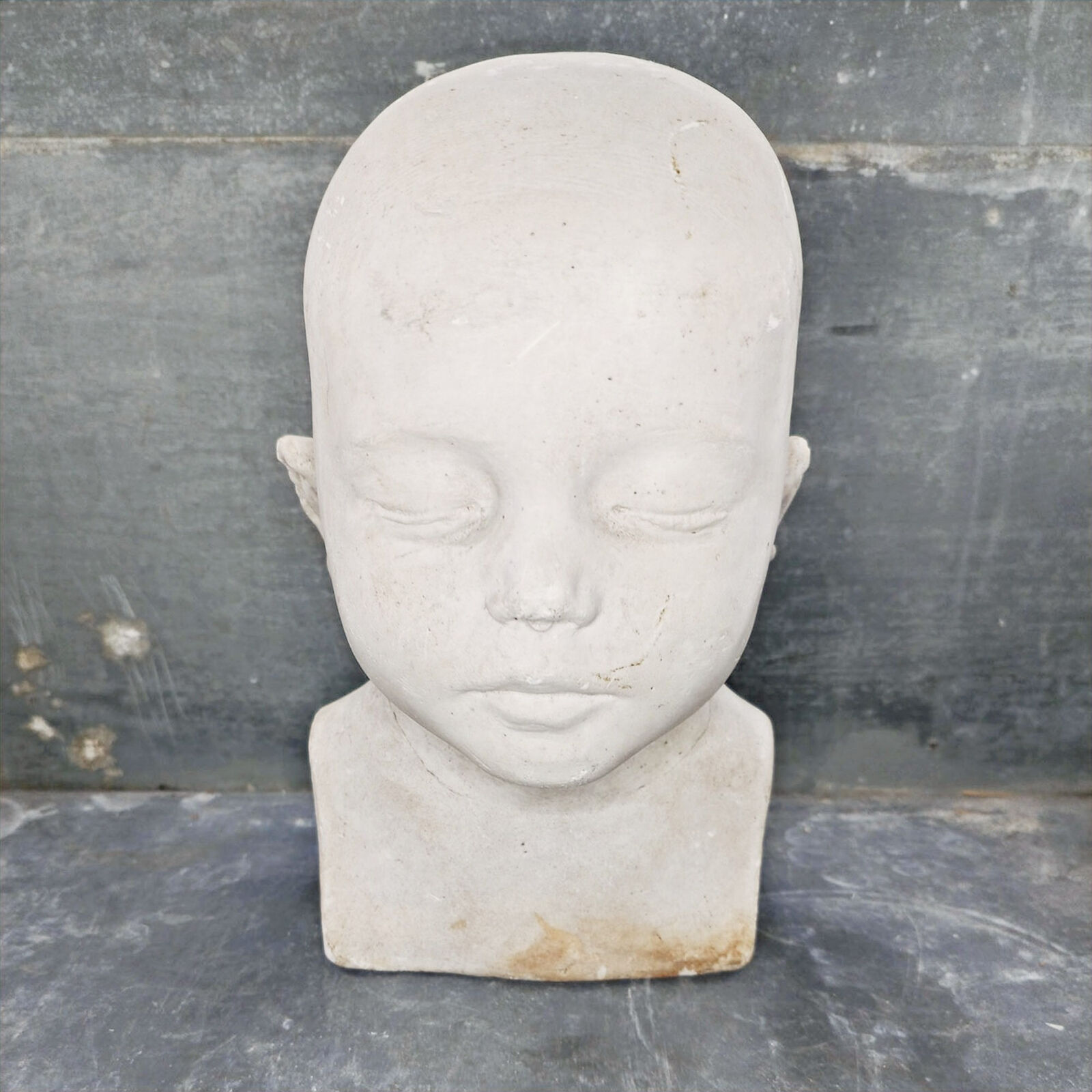 Postmortem Plaster Child Carrier, Rare Death Mask, Late 19th Century