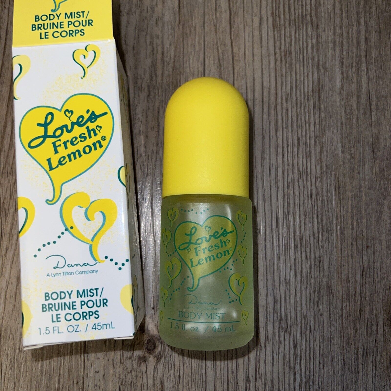 Vintage Love's Fresh Lemon Body Mist 1.5 fl oz NEW IN BOX Dana Lynn Tilton Co