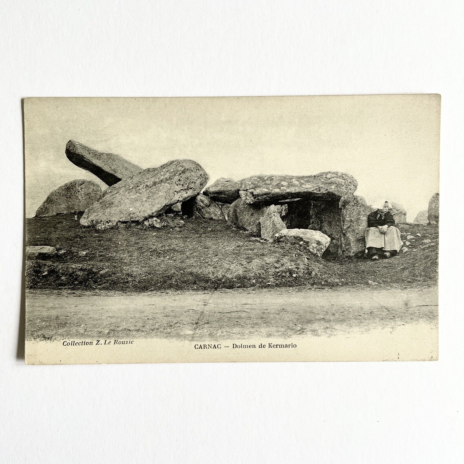 Dolmen de Kermario (Megalith) ~ CARNAC FRANCE 1913 Postcard