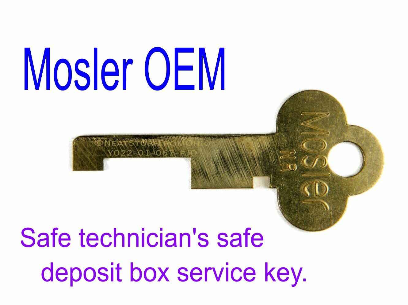 SAFE DEPOSIT BOX WAFERS / PLATES CHANGE KEY, MOSLER, FACTORY-CUT TECHNICIAN KEY