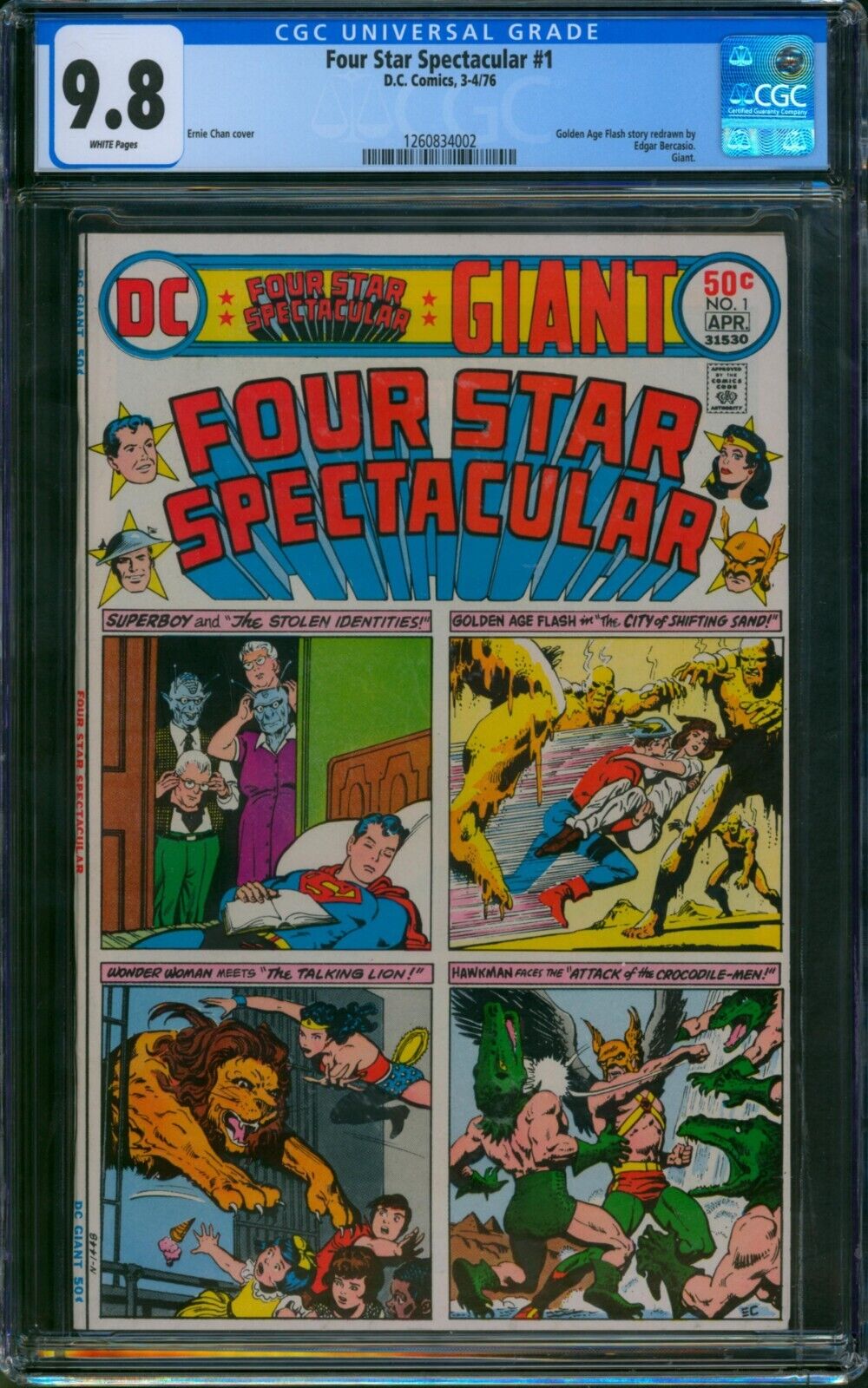 Four Star Spectacular #1 ⭐ CGC 9.8 ⭐ Golden Age Flash Story DC Comic 1976