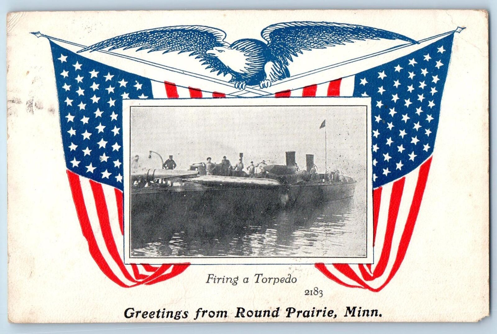1917 Greetings From Round Prairie Torpedo Fire Minnesota Correspondence Postcard