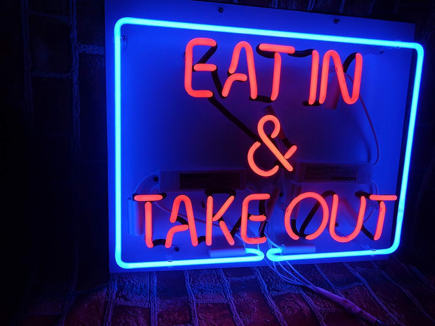 Eat In & Take Out Store Neon Light Sign 20