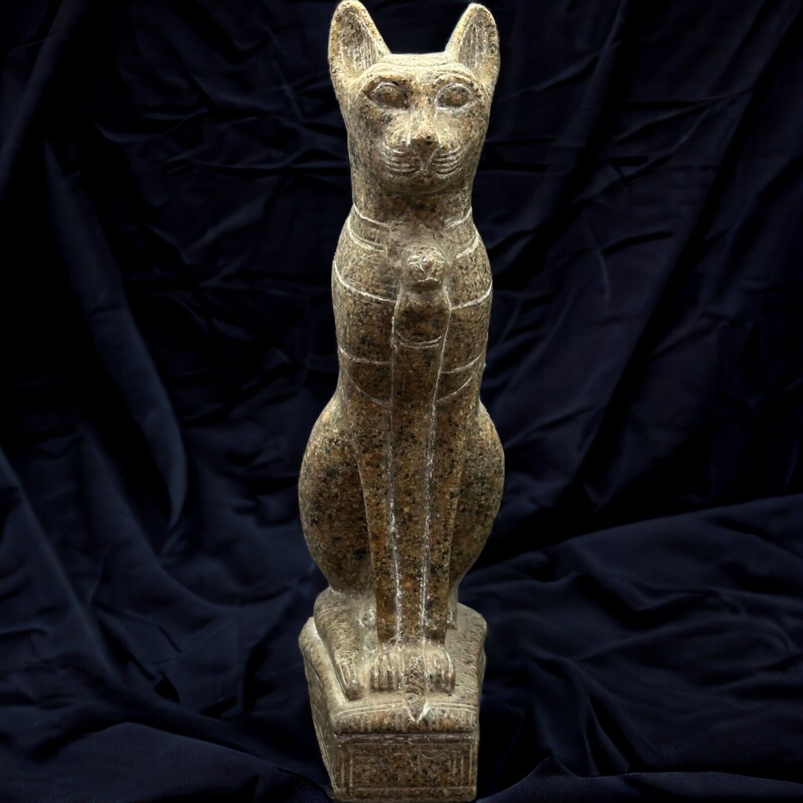 Authentic Egyptian Bastet Goddess Statue – Rare Large Replica for Home Decor
