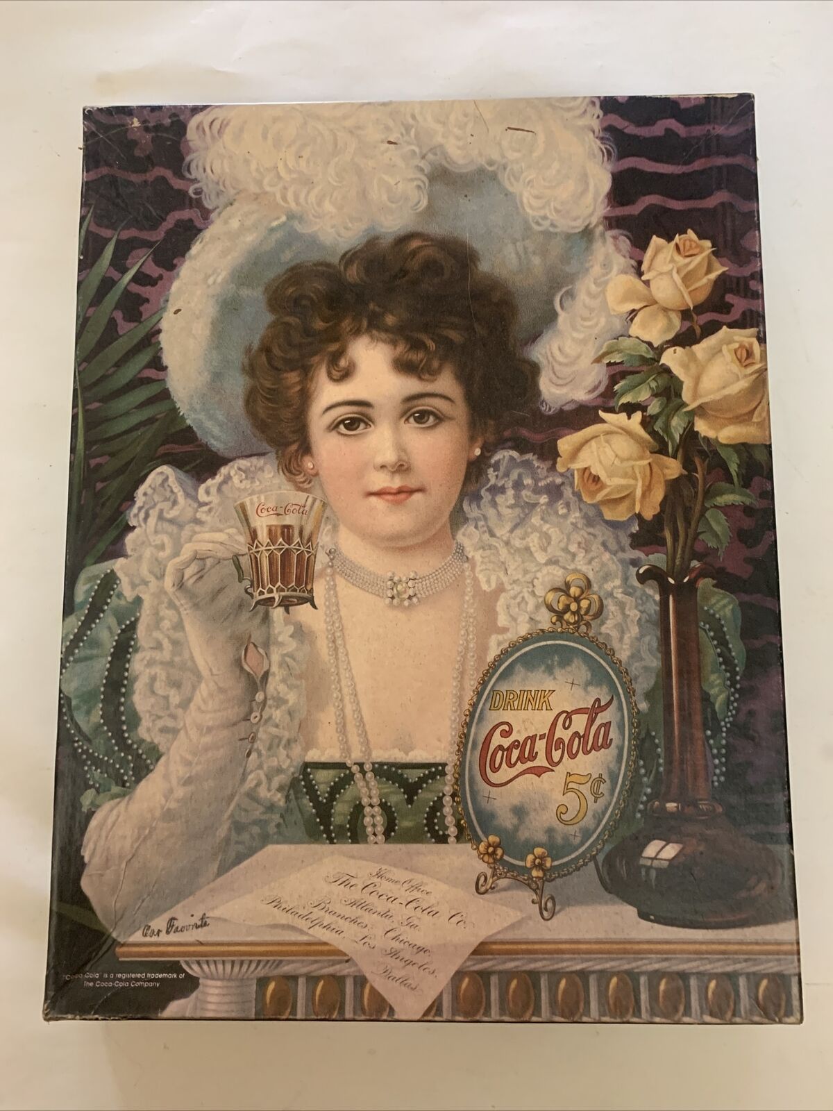 VINTAGE ORINAL AN OLD-FASHIONED GIRL COCA-COLA JIGSAW PUZZLE. VINTAGE