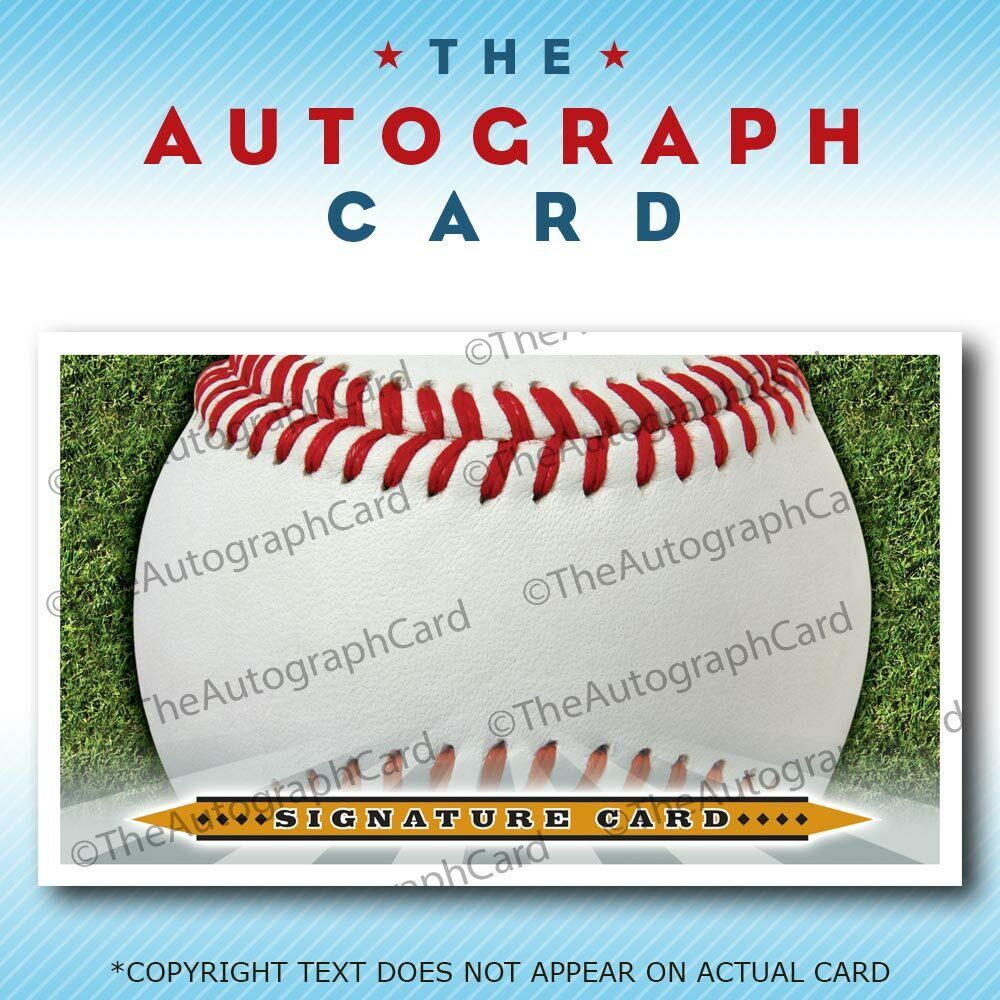 Blank Signature cards 3x5 INDEX Baseball autographcard