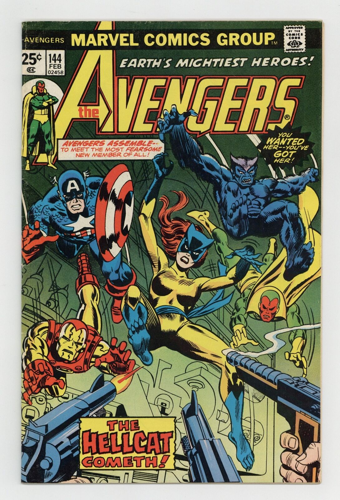 Avengers #144 VG+ 4.5 1976 1st app. Hellcat