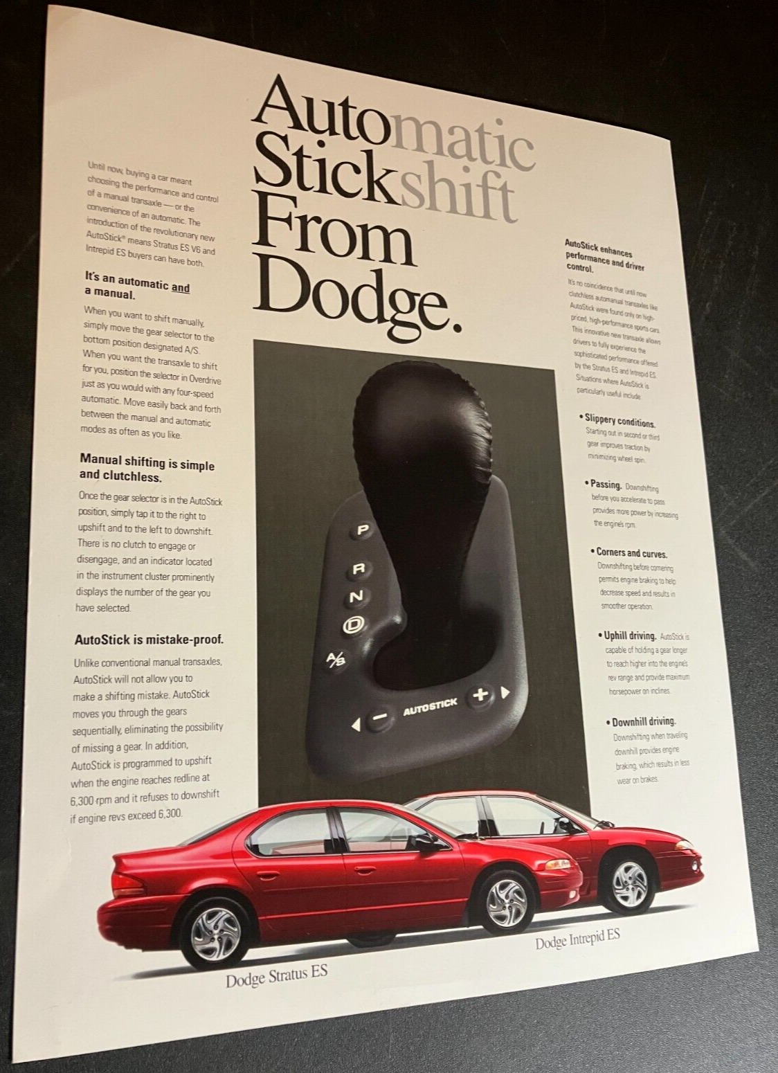 1990s Dodge Automatic Transmissions - Vintage 2-Sided Dealer Brochure Print Ad