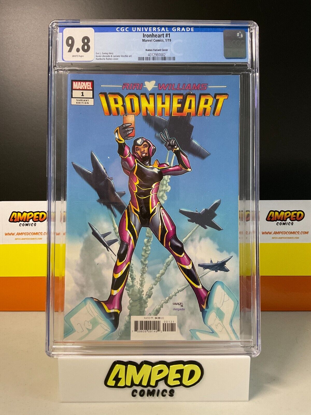 Ironheart #1 Ramos Variant CGC 9.8 WP Marvel Comics Graded 2019 Riri Williams