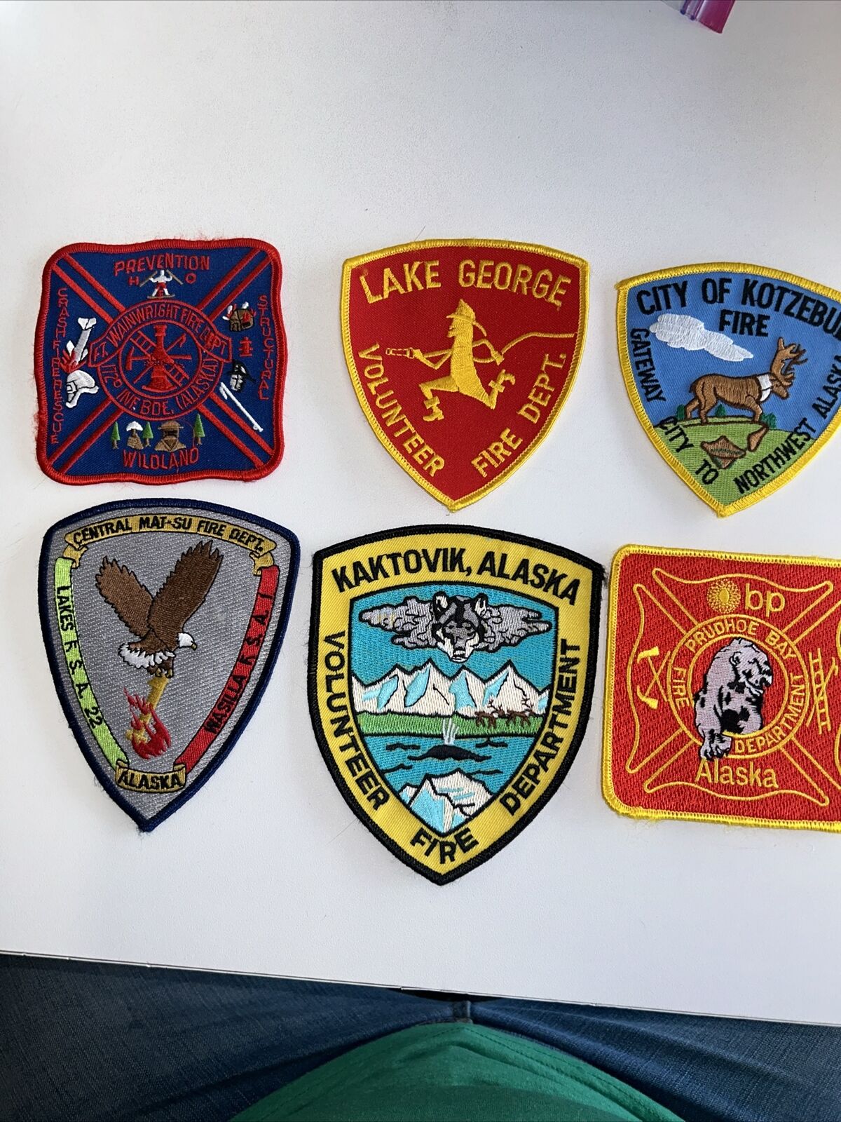 LOT OF 6 Alaska City Patches Fire Department Kotzebue Lake George Prudhue Bay