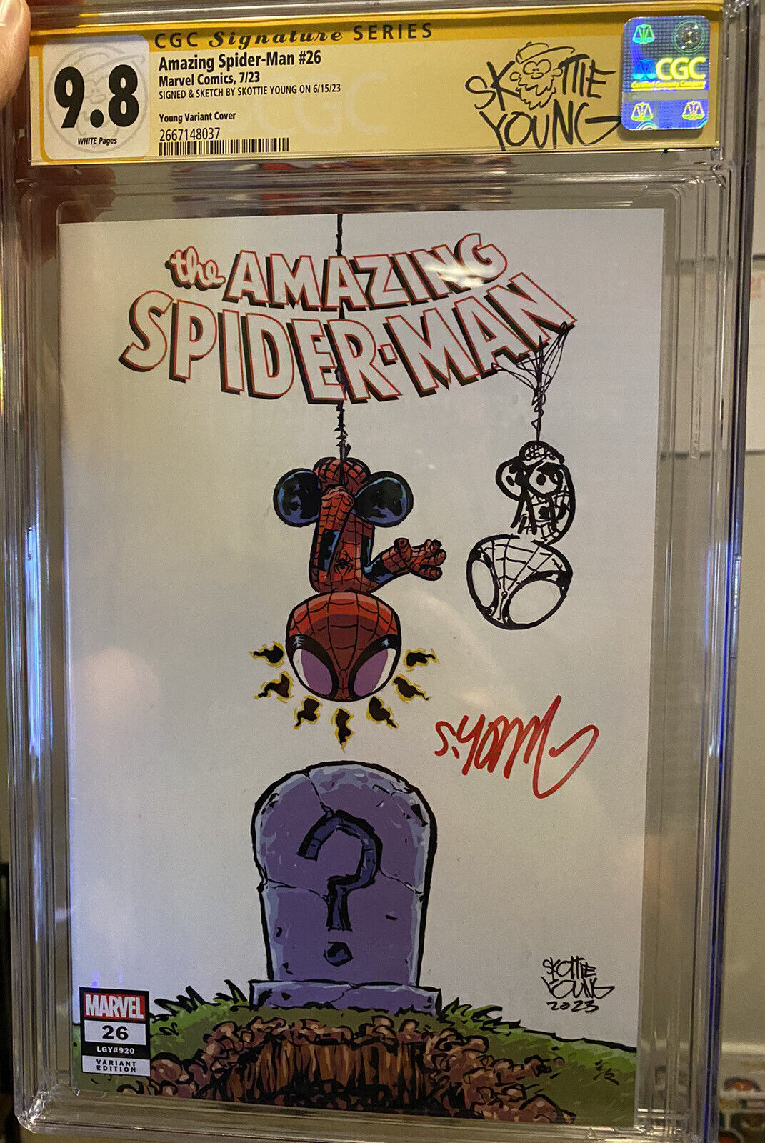 Amazing Spider-Man #26 CGC SS 9.8 Signed & Hand Sketched by Skottie Young
