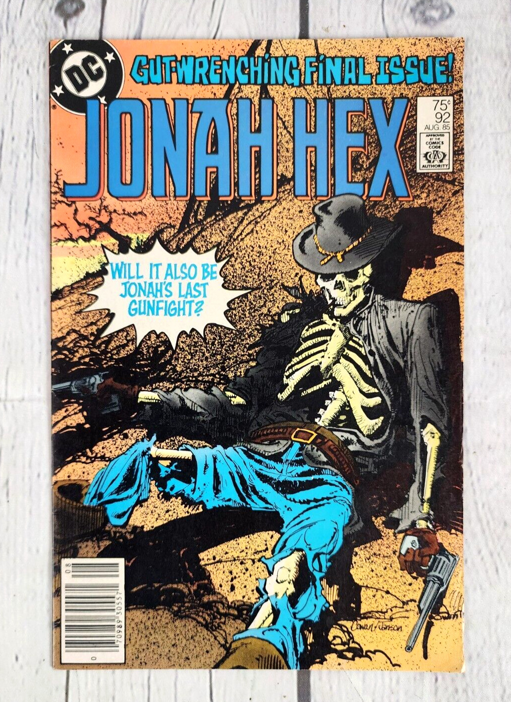 DC COMICS JONAH HEX #92 - CLASSIC HORROR COVER - LAST ISSUE - 1985