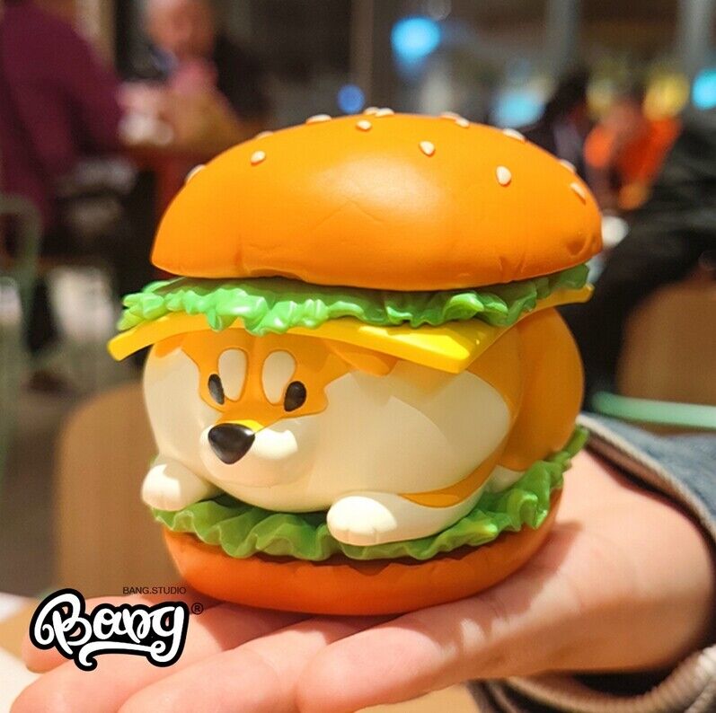 Animal Planet Shiba Inu Hamburger Gotch 8*7*7.5cm Cute Dog Figurine Designer Toy