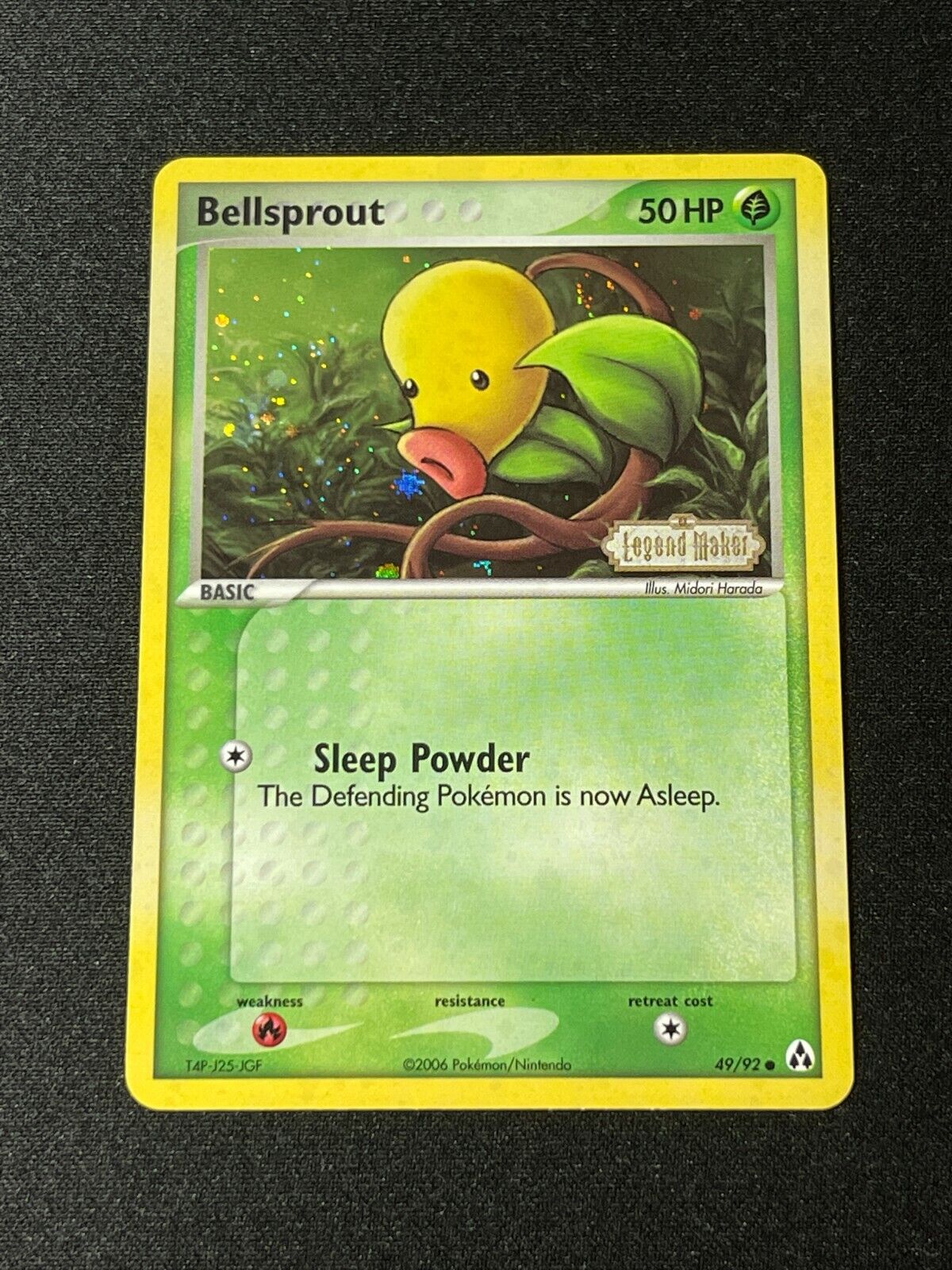 Pokemon Ex Legend Maker Bellsprout Reverse Holo 49/92 - Near Mint Condition Card