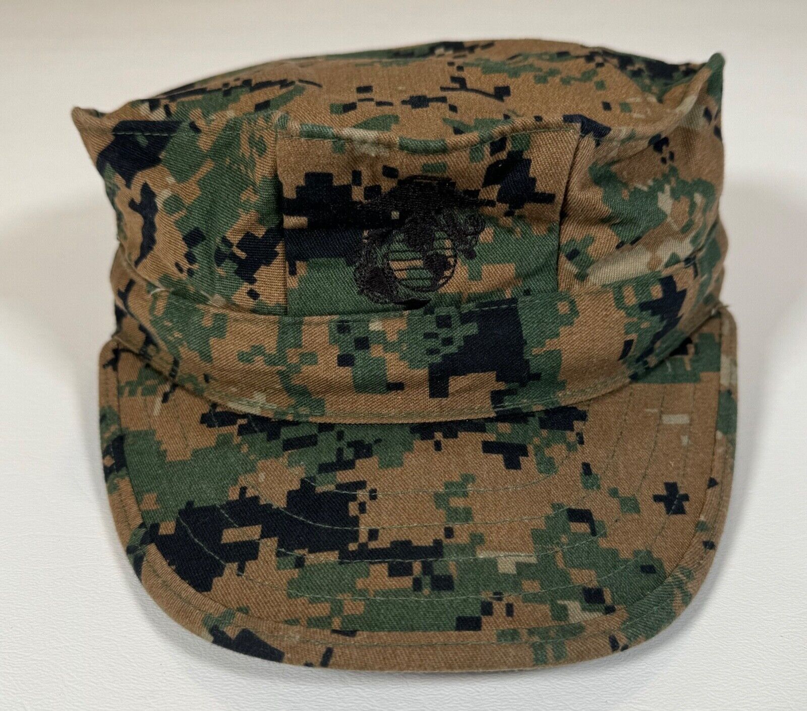 USMC 8 Point Garrison Cover Cap Hat Woodland MARPAT Size Large