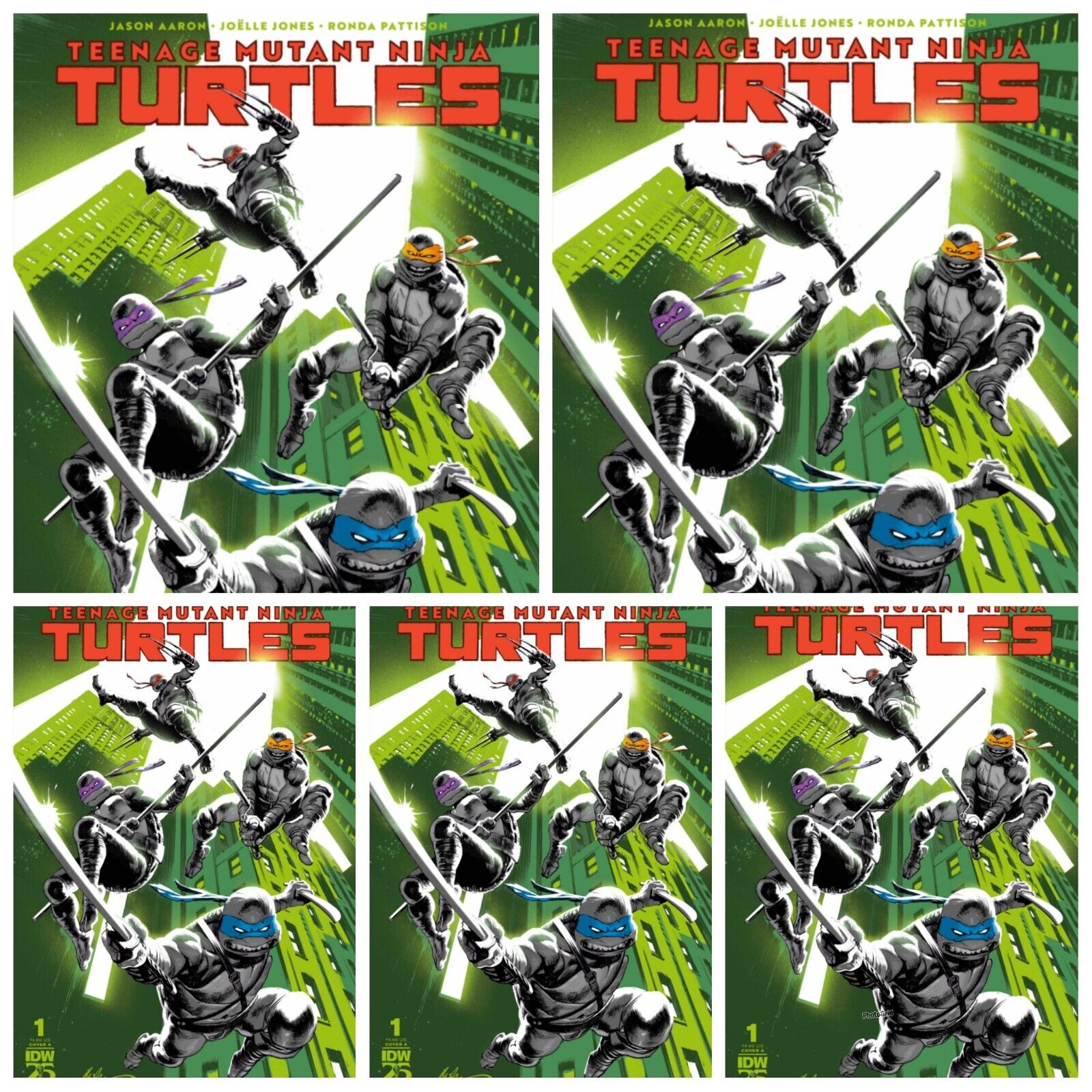 5 Pack Teenage Mutant Ninja Turtles #1 Cover A IDW PRESALE 7/24 TMNT 2024