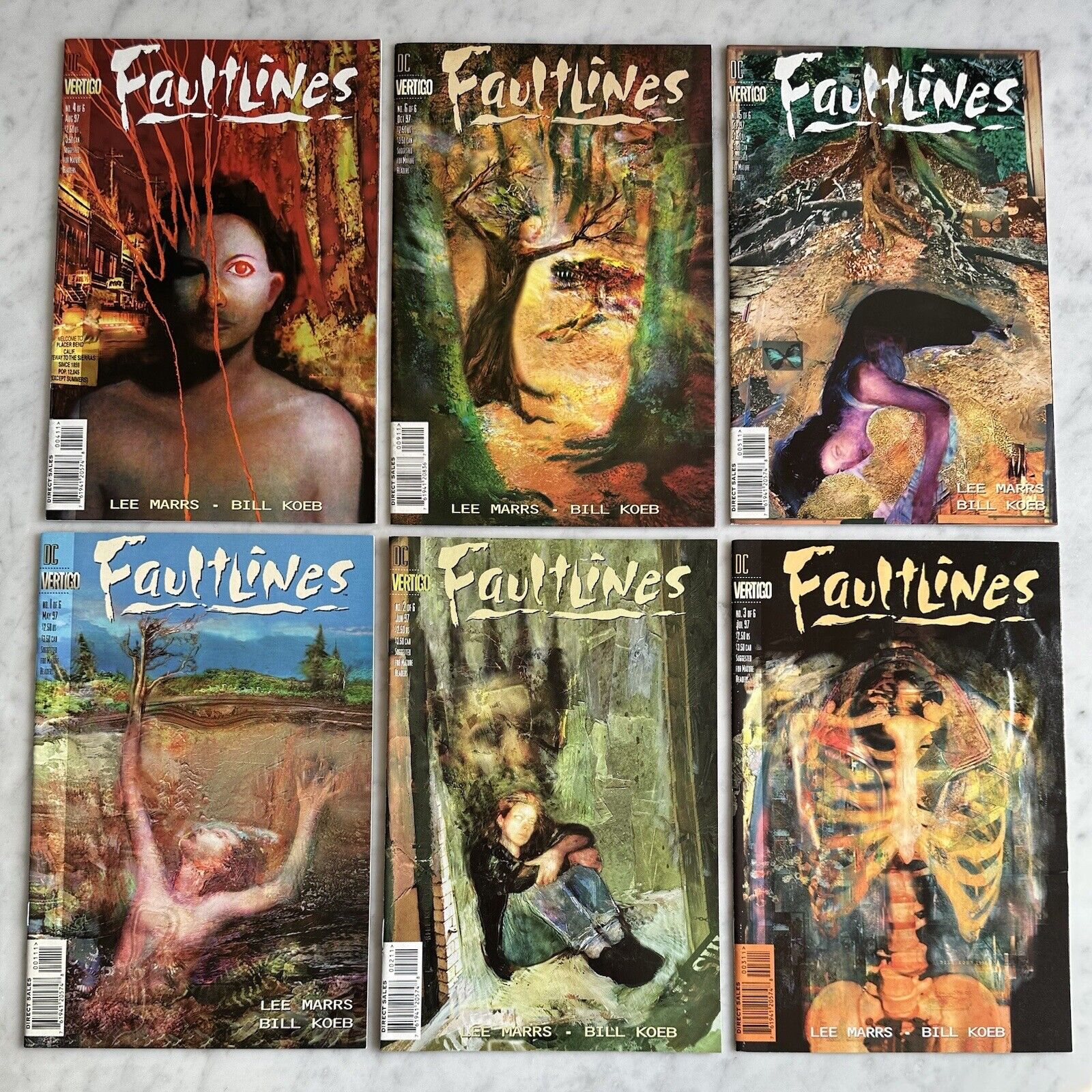 Faultlines #1 - #6 Full Series Run in NM- 9.2 (DC, 1997)