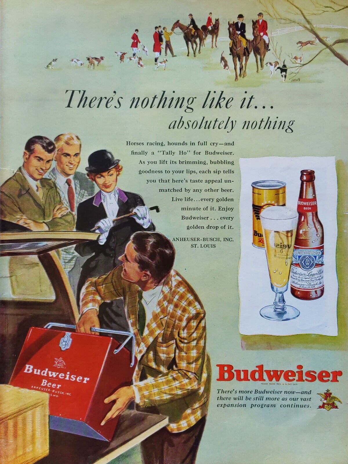 1949 vintage Budweiser print ad