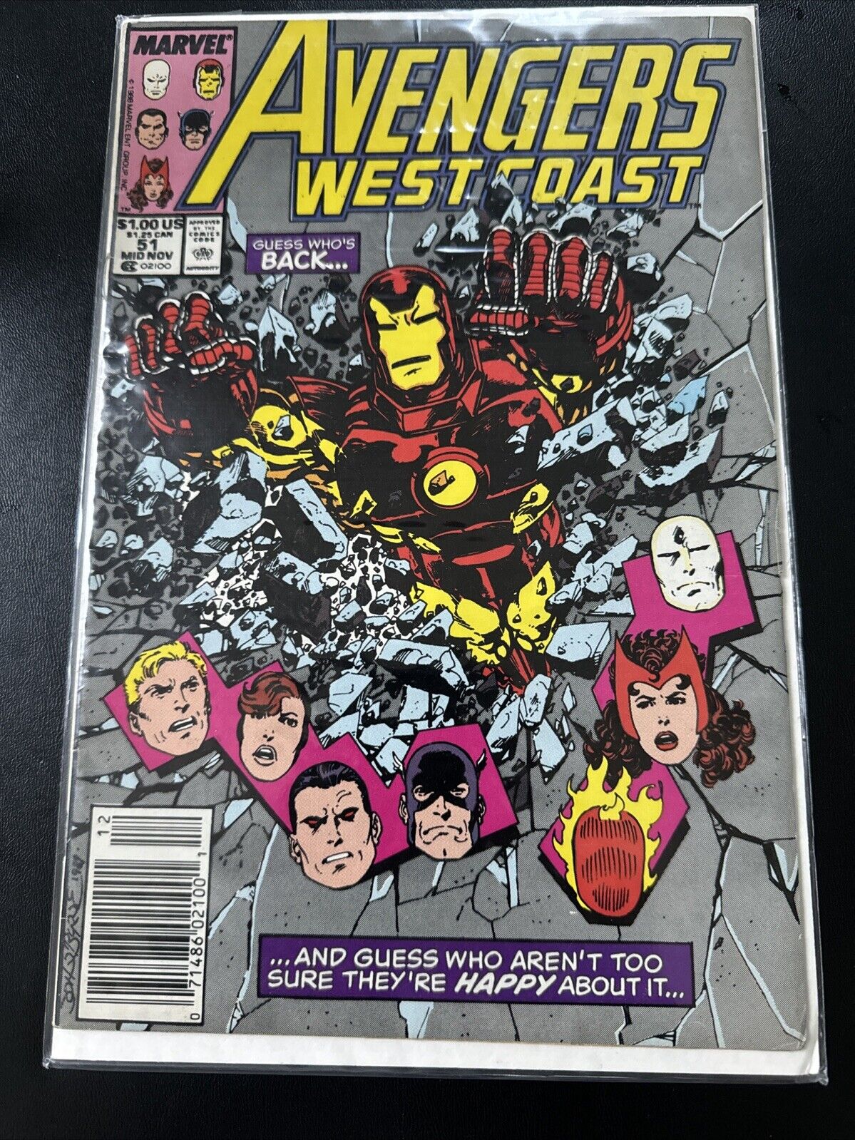 Avengers West Coast 51 (1985 Marvel) Iron Man