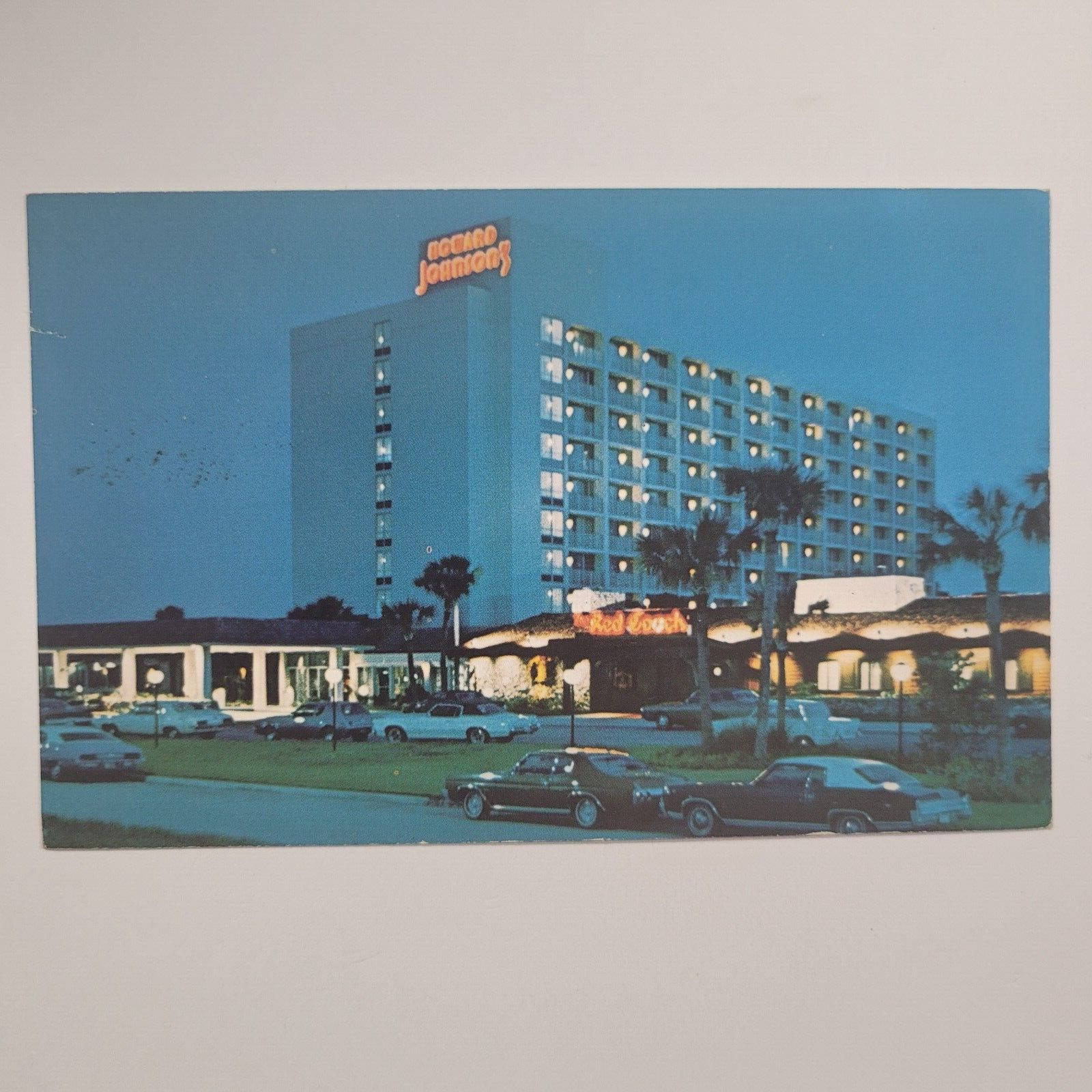 Howard Johnson\'s Florida Center Orlando Vintage Chrome Postcard Street View Cars