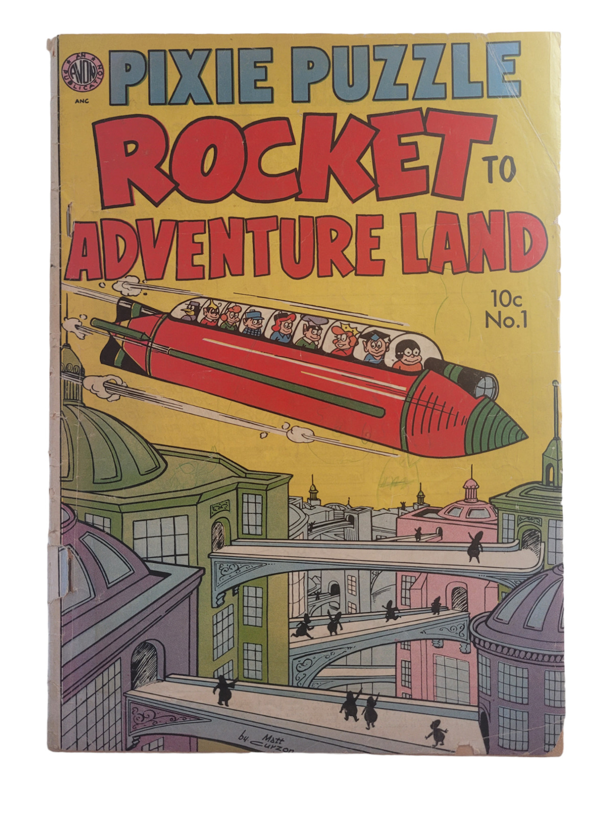 Pixie Puzzle Rocket to Adventureland 1952 Avon one-shot Rare FR/GD Raw Vintage