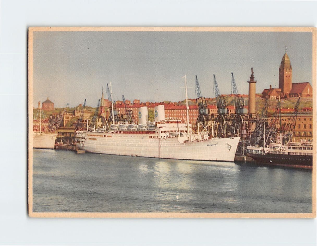 Postcard m.s. Gripsholm Swedish American Line