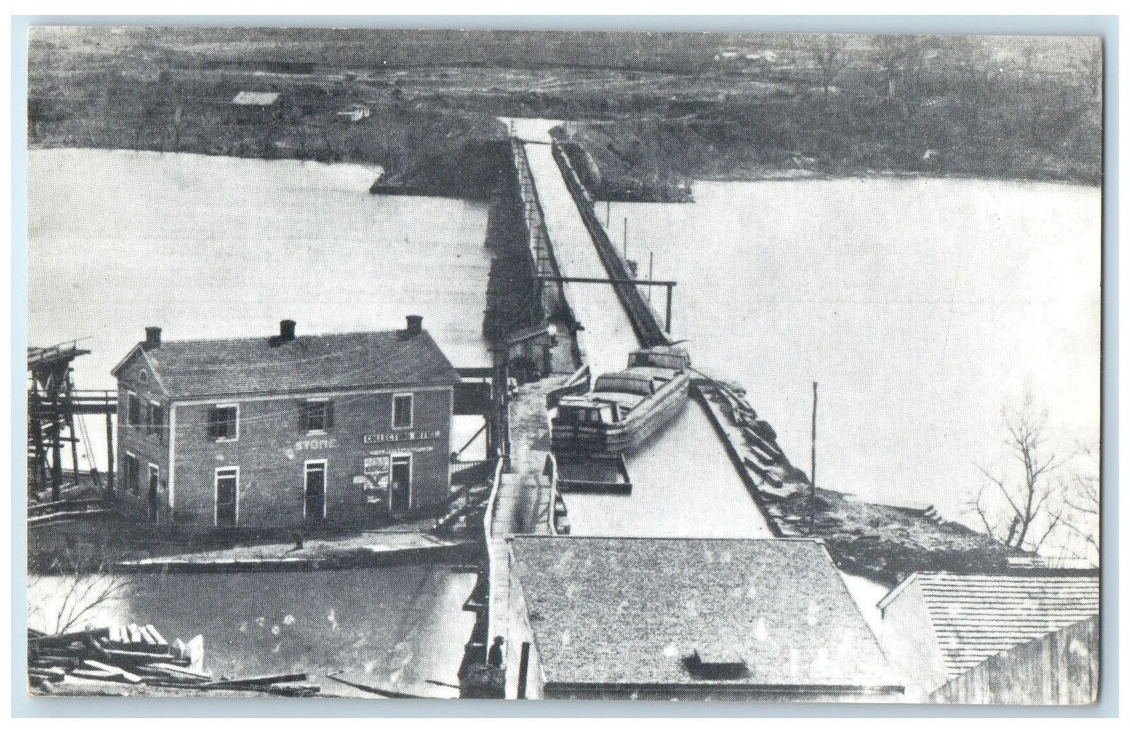 c1940 Bird\'s Eye View Of Potomac Aqueduct Bridge Washington DC Unposted Postcard