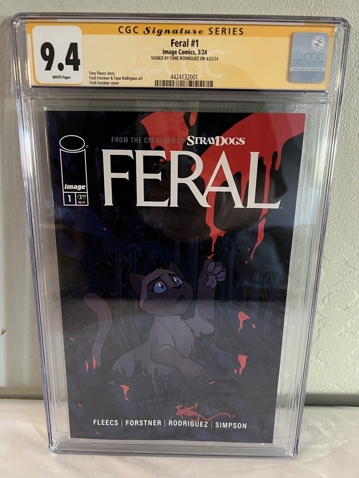FERAL #1 9.4 CGC SIGNED MAIN COVER