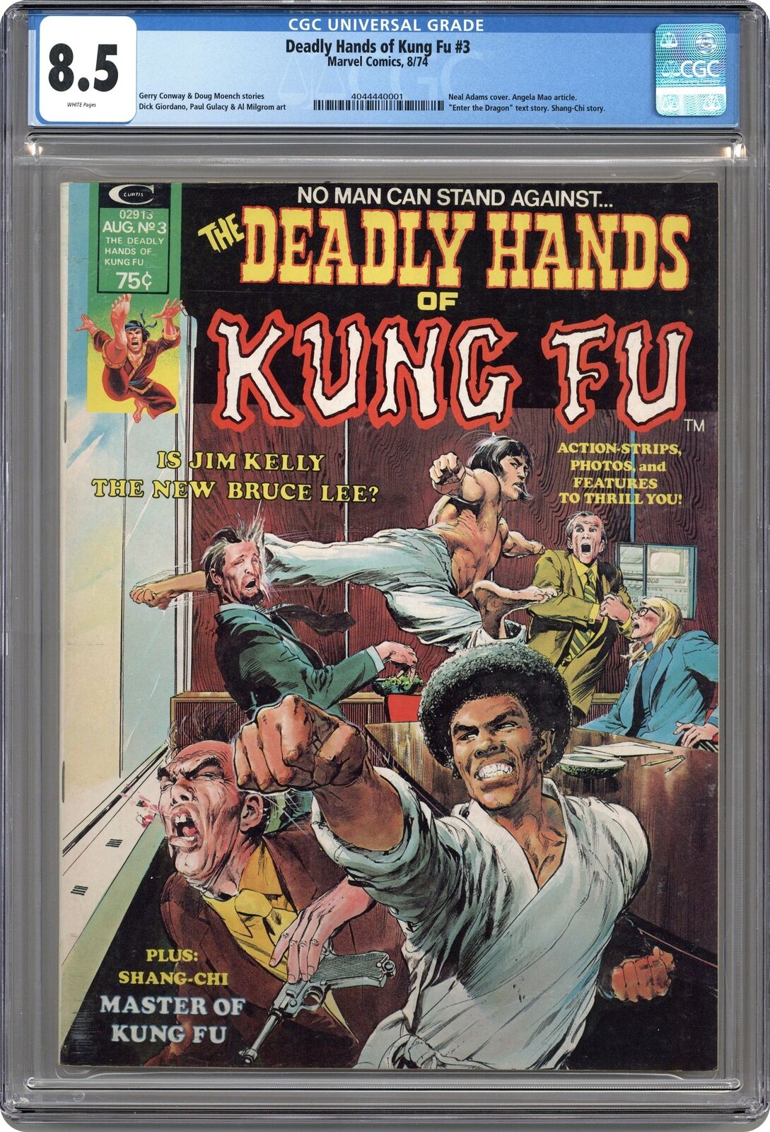 Deadly Hands of Kung Fu #3 CGC 8.5 1974 4044440001