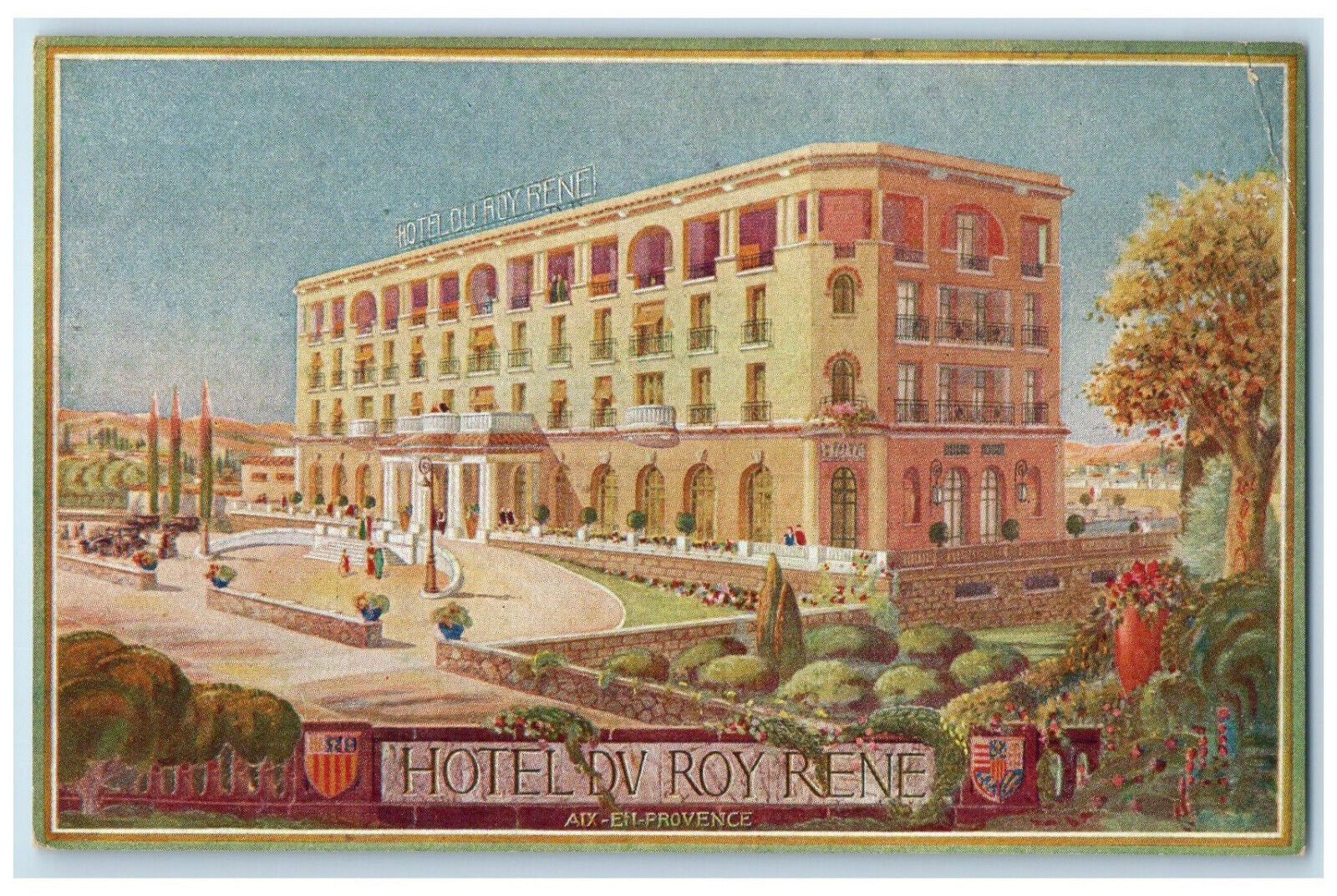 1928 Hotel Du Roy Rene Aix-En-Provence Provence-Alpes-Côte dAzur France Postcard