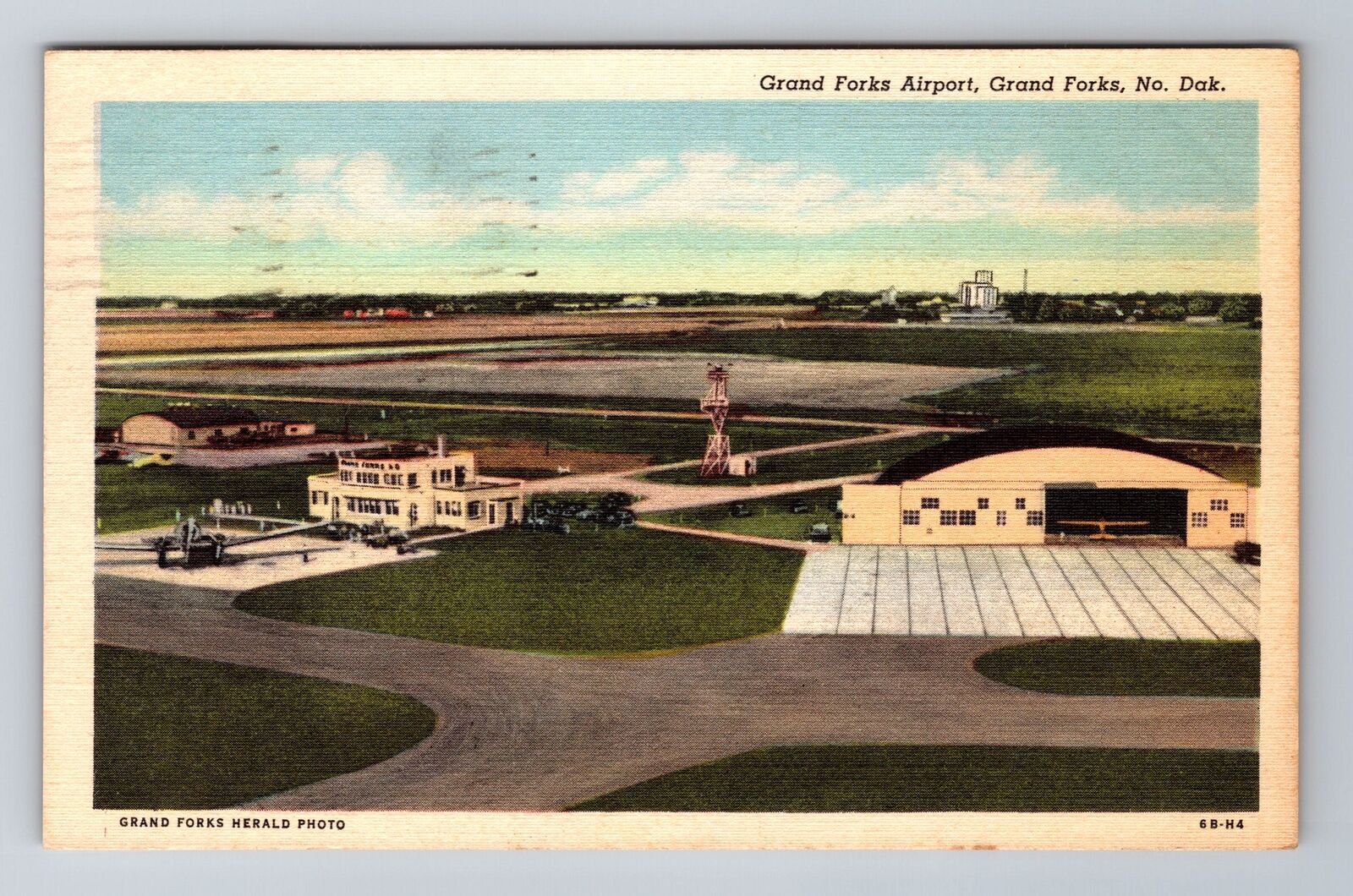 Grand Forks ND-North Dakota, Grand Forks Airport, Vintage c1946 Postcard